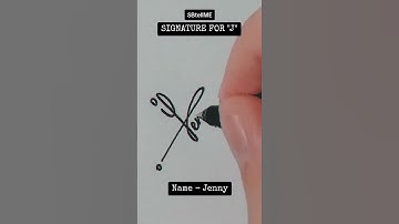 Signature for J | Jenny | SBtellME Calligraphy and Handwriting #shorts #signature #calligraphy