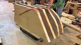 Modern Woodworking Machines & How Ingenious Worker Build Extremely Beautiful Carved King Size Doors