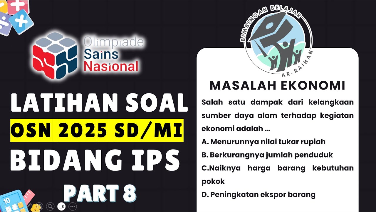 PART 8 LATIHAN SOAL OSN IPS SD 2025 (MASALAH EKONOMI) PREDIKSI OSN IPS 2025 #OSN #OSN2025
