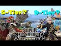 Tier list super smash bros ultimate  patch 600 ranking every character from worst to best