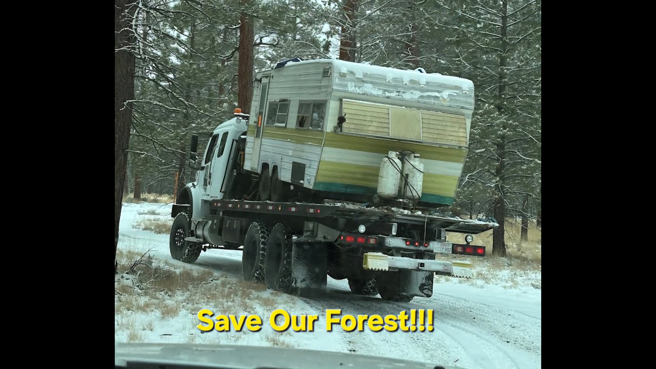 Extracting Burned Busted RV's from the National Forest - YouTube