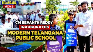 CM Revanth Reddy Inaugurates Modern Telangana Public School in Rangareddy | Telangana News