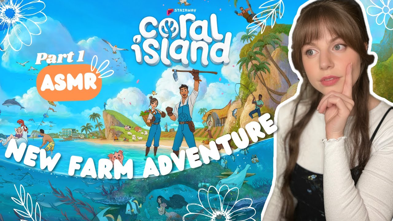 ASMR 🐠🪸 Coral Island 1.0 Gameplay!  sleep, whispering, gentle mouth sounds, soft-spoken, tingles