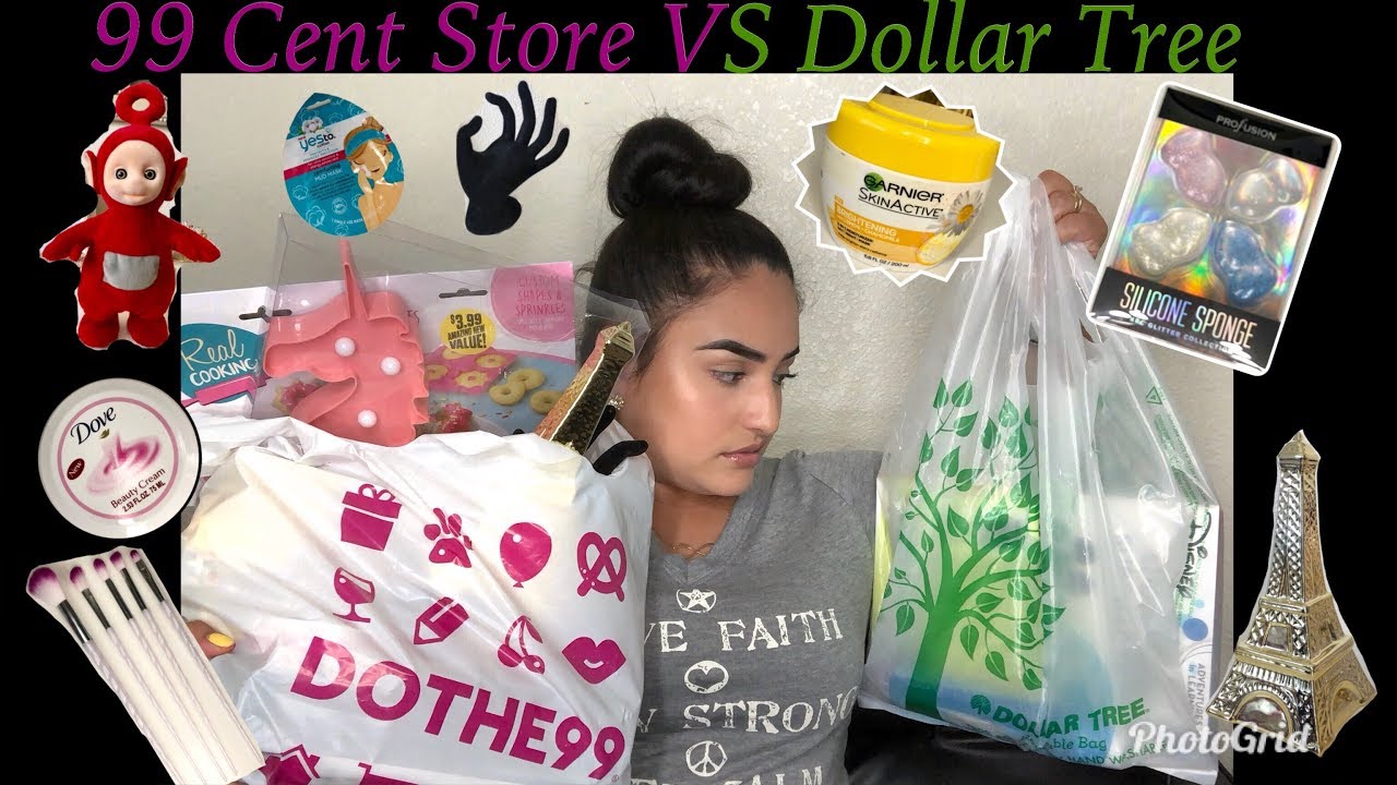99 Cent Store Vs Dollar Tree Haul Youtube