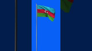 AZERBAIJAN FLAG ANIMATION GREEN SCREEN (4K LOOP VIDEO)
