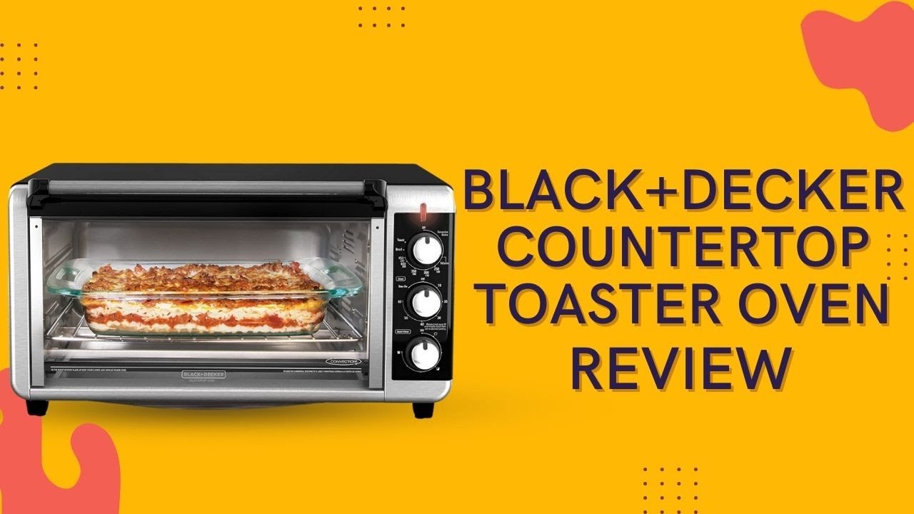 BLACK+DECKER TO3250XSB 8-Slice Extra Wide Convection Countertop Toaster  Oven, Includes Bake Pan, Broil Rack & Toasting Rack, Stainless Steel/Black