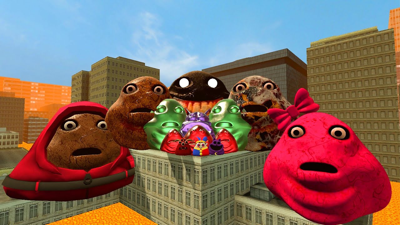 🏨SPARTAN KICKING POU BOU FAMILY FROM BOU'S REVENGE Of POU and SCARY PINK POU in Gmod