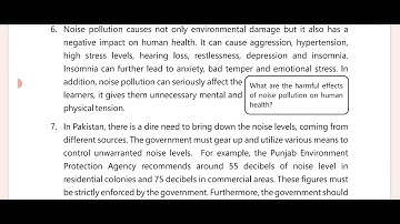 Part 2 Class 9 Eng Unit 11 Noise in tha Environment