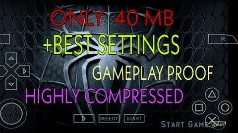 #SPIDER MAN 3 HIGHLY COMPRESSED+BEST SETTINGS WITH CHEATS.