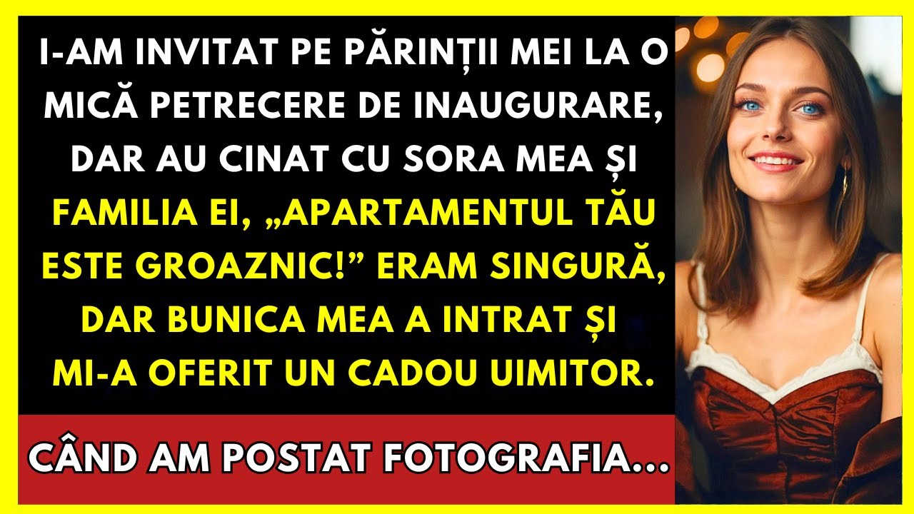 I-Am Invitat Pe Părinții Mei La O Mică Petrecere, Dar Au Cinat Cu Sora Mea Și Familia Ei