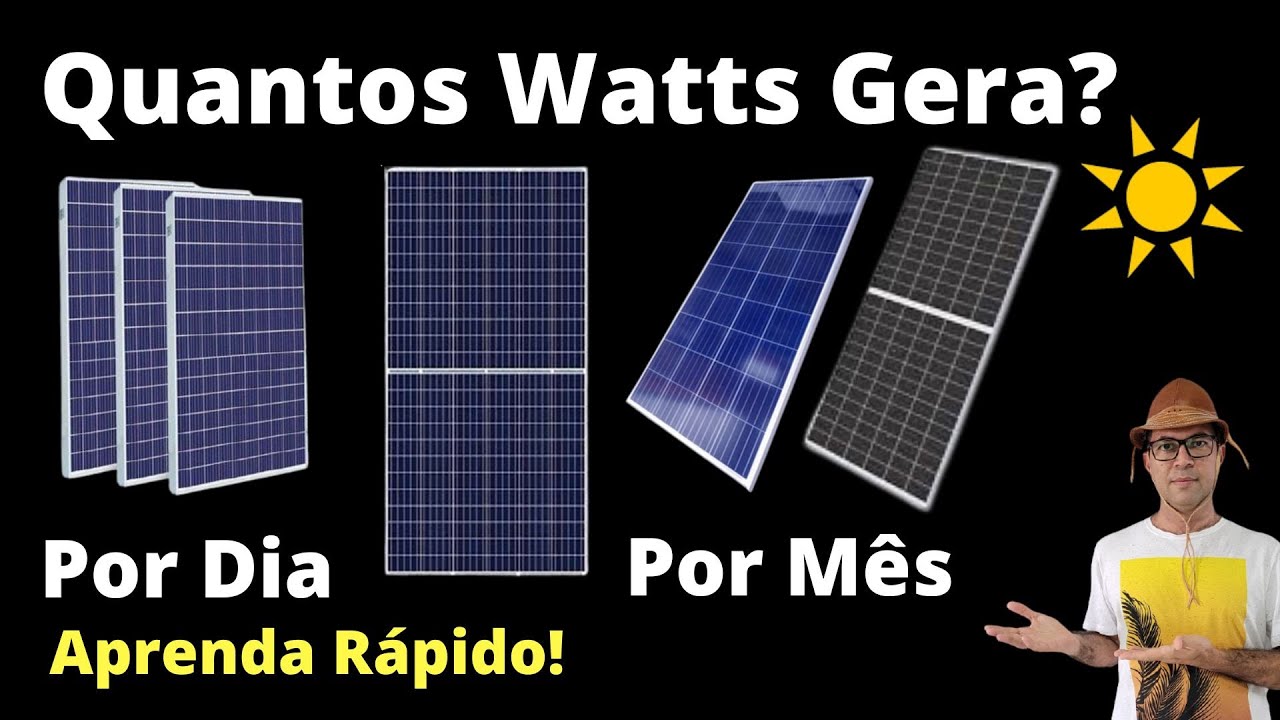 Quanto uma PLACA SOLAR vair gerar por dia e por mês?