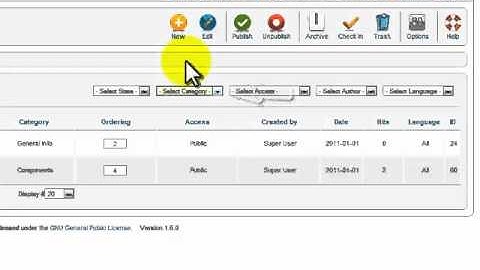 Joomla 1.6 Categories and SubCategories