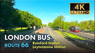 London Bus Ride, Route 66, Double Decker, 4K Virtual Tour