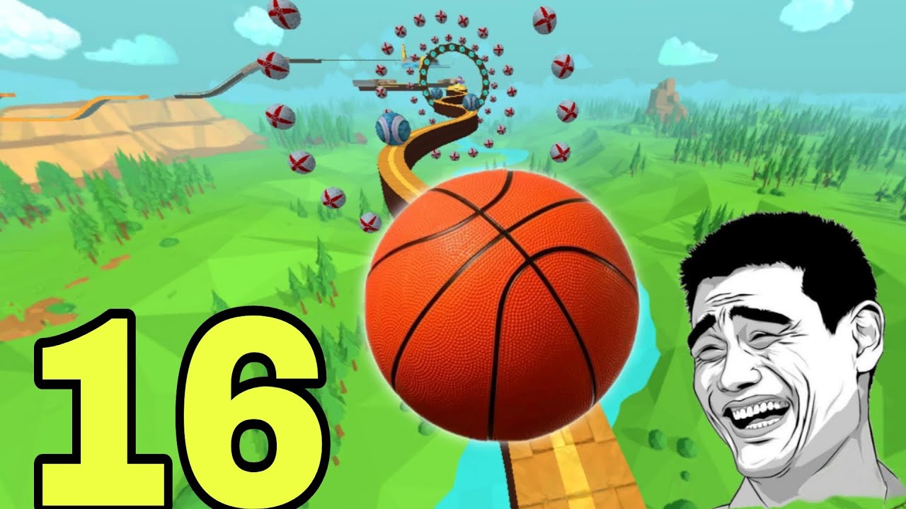 Basketball ball-Going Balls, SpeedRun, Going Balls Portal Run Funny video