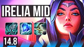 IRELIA vs YONE (MID) | 9 solo kills, Legendary, 1100+ games, 16/3/5 | EUW Master | 14.8