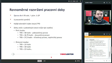 Co je pracovní doba a doba odpočinku?