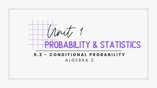 9.2 - Conditional Probability