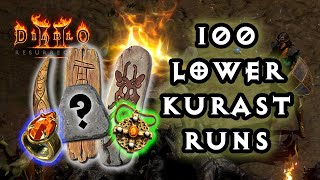 100 Lower Kurast Runs - THE SEARCH FOR HIGH RUNES - Diablo II Resurrected