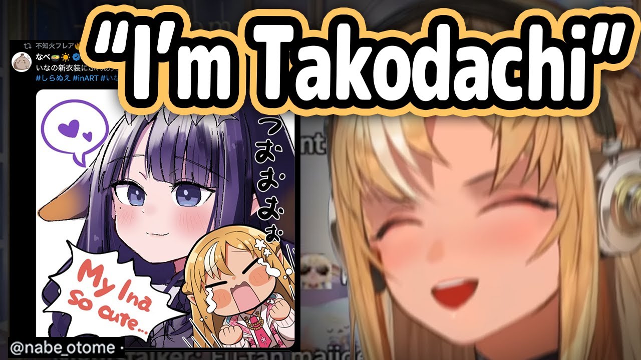 Flare Says She's Takodachi After Seeing Overseas Viewers Draw More Ina-Flare Fanart【Hololive】