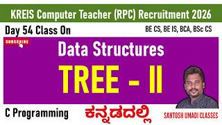 KREIS Computer Teacher 2026 | Binary Trees, Representation & Traversals | Data Structures | Kannada