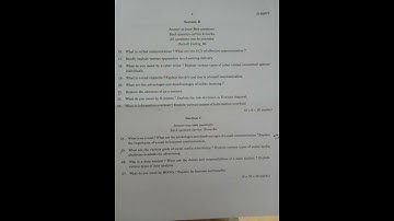 Third semester Calicut university B.Com Professional Business Skills Previous year question paper