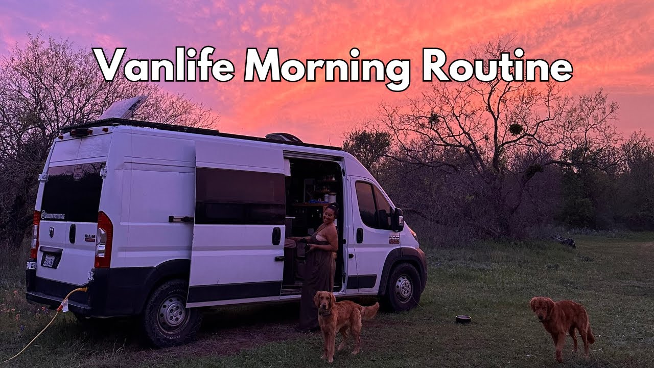 Mornings on the road before we start our 9-5 job | Van life - YouTube