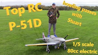 Howling 1/5 scale Top RC P-51D flying in Tongeren
