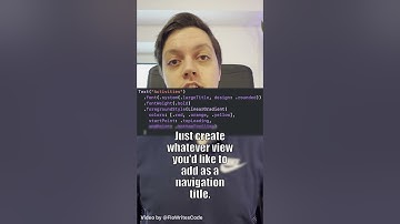 Custom NavigationTitle in SwiftUI