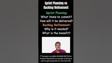 Sprint Planning vs. Backlog Refinement - what