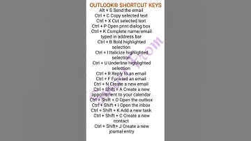 Outlook shortcut keys #outlook #shortcut #computer #education #atoz atoz outlook shortcut keys