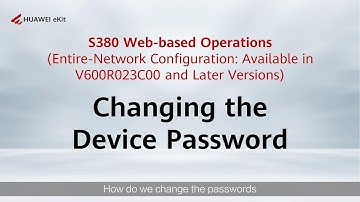 S380 Web based Operations: Changing the Device Password Entire Network Configuration