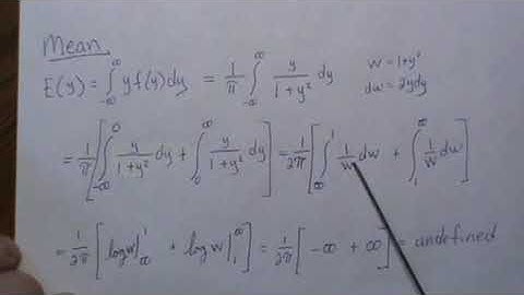 Mean and Variance of a Cauchy Distribution