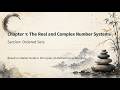 Chapter 1: The Real and Complex Number Systems - Ordered Sets