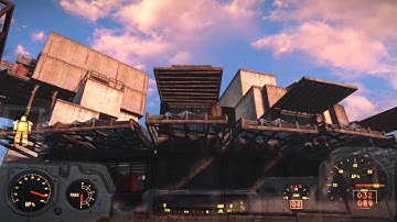 Fallout 4 Wasteland Workshop Starlight Drive In settlement build.