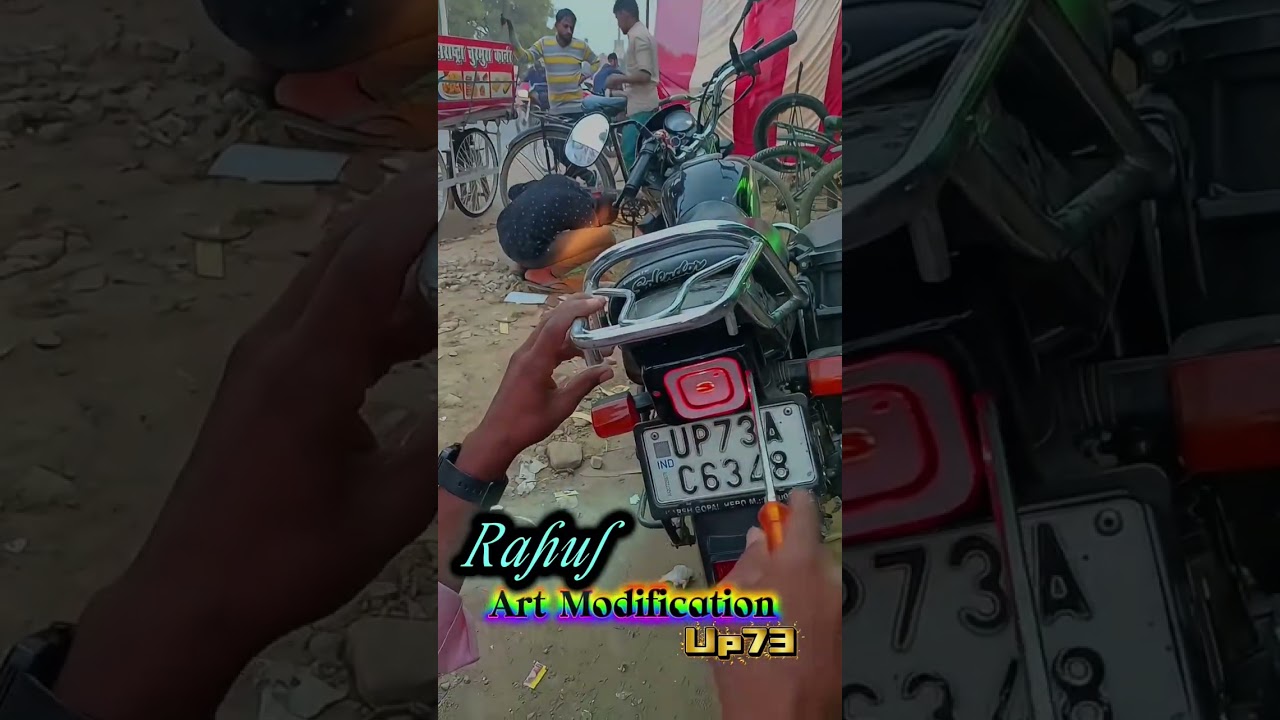 bike light me dejain rahul Art Modification Up73 manjhanpur Kaushambi up73 