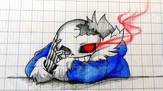 How to draw Sans, Horror Sans Undetale, How to draw Gaster Blaster, Undertale, Cách vẽ Sans đơn giản