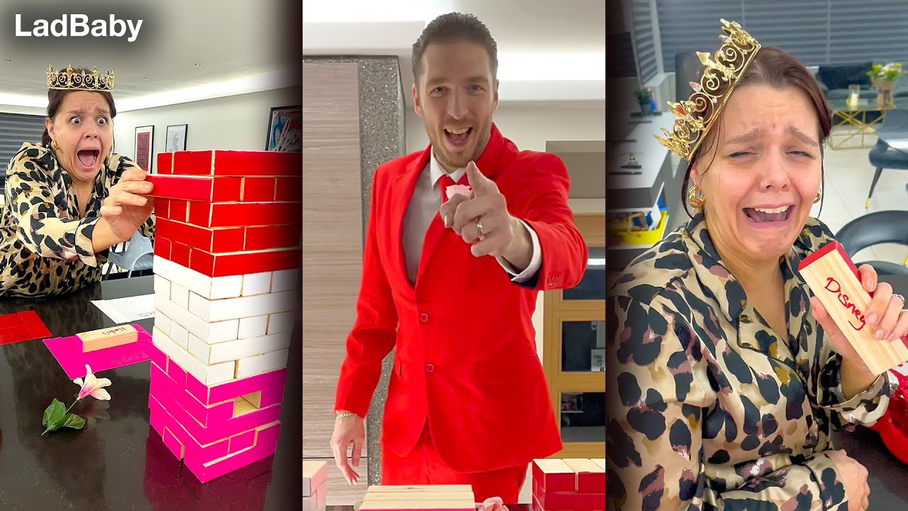 Letting Giant Jenga decide Valentine's Day 🥰🌹