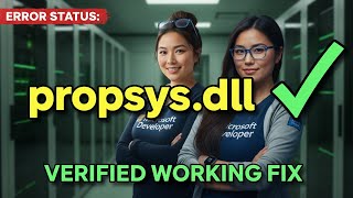 How to Fix Propsys.dll Property System Error!