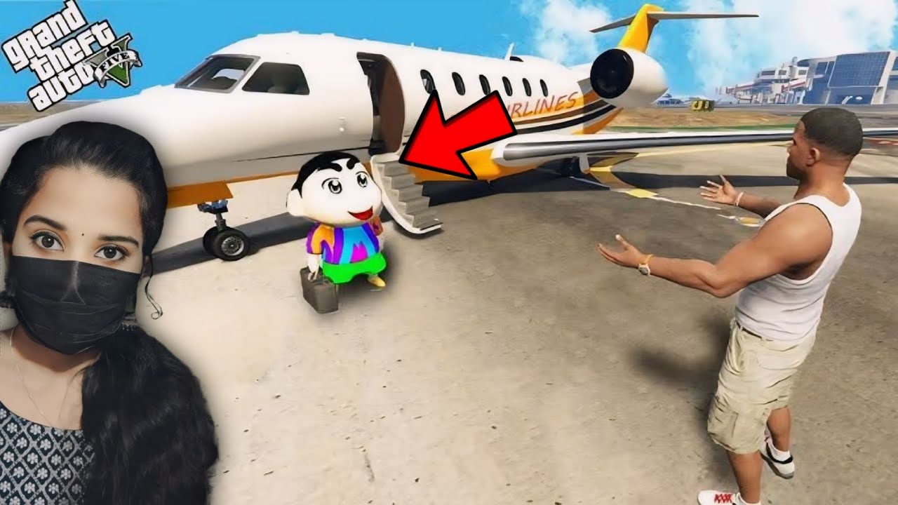 Franklin Meet Shinchan For The First Time - GTA 5 #65