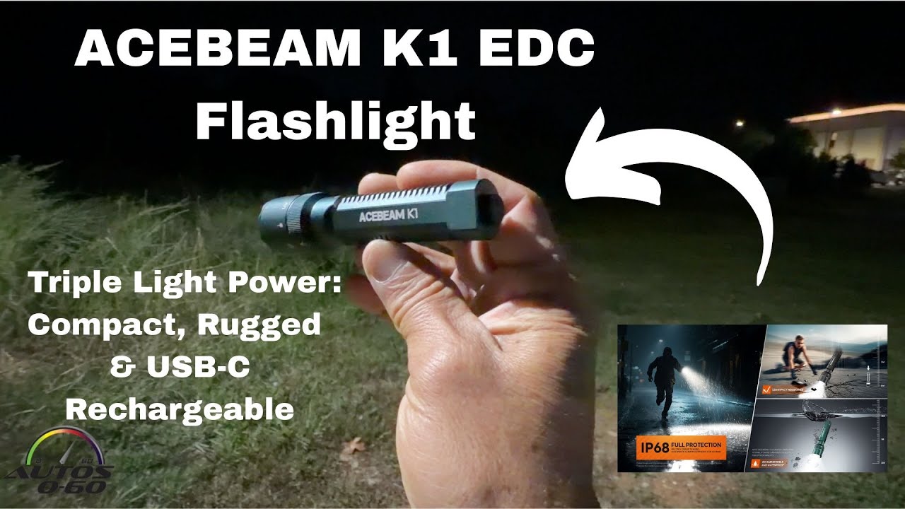 Фонарик ACEBEAM K1 EDC | Тройная мощность: компактный, прочный, с зарядкой через USB-C