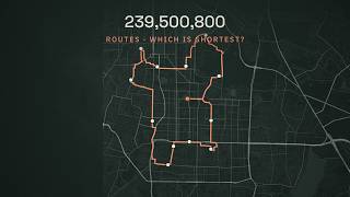 The shortest round trip through 12 drops | The travelling salesman problem