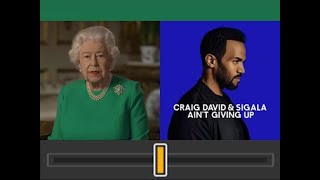 "Ain't Giving Up" - The Queen's VE Day speech with Craig David & Sigala's song - "never give up"