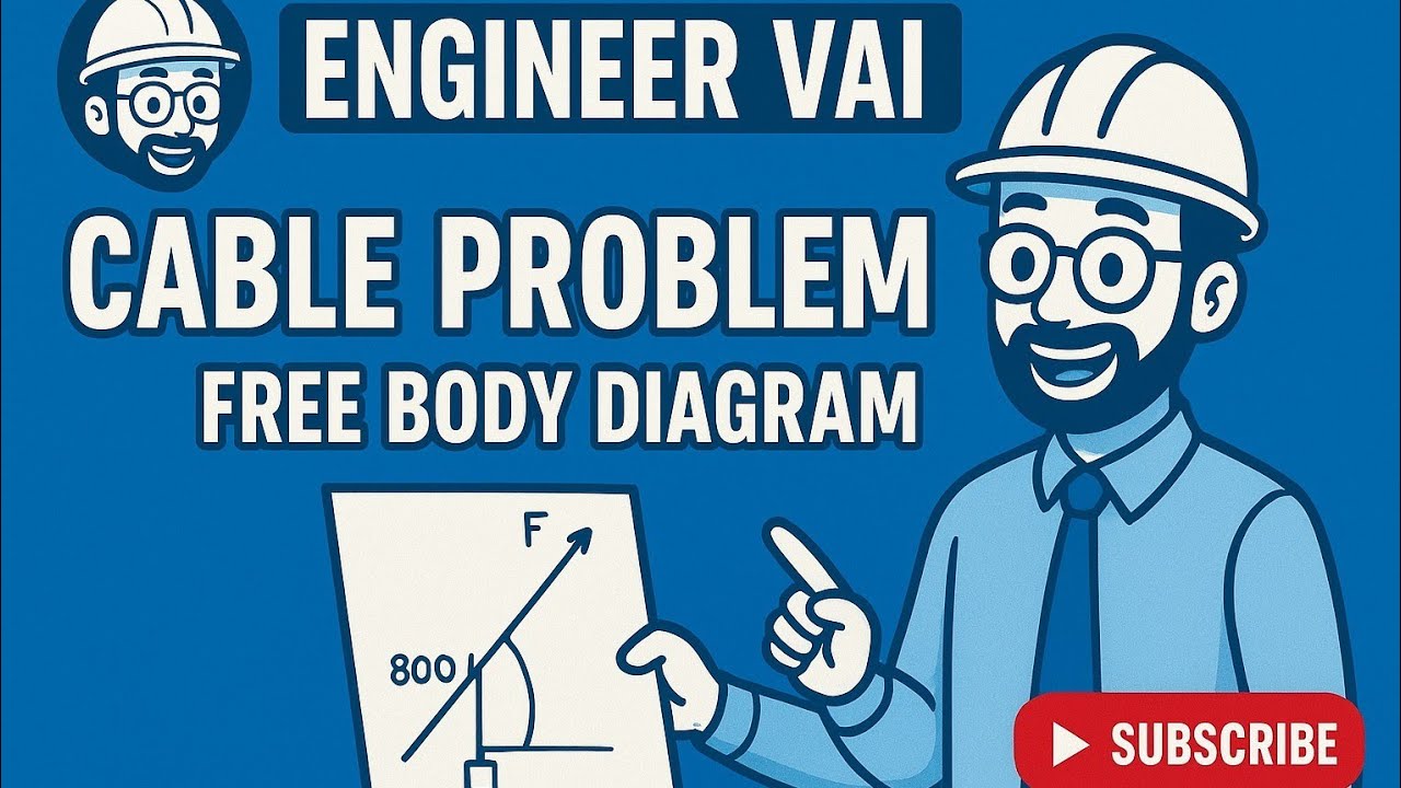 Mechanics 1st sem ( cable problem as a FBD) - YouTube
