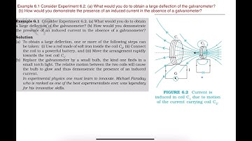 Example 6.1 Physics 12. Consider Experiment 6.2 (a)What would you do to obtain a large deflection