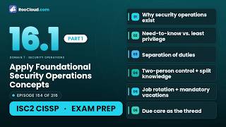 CISSP 16.1 - Apply Foundational Security Operations Concepts (Part 1 of 2) - Exam Prep