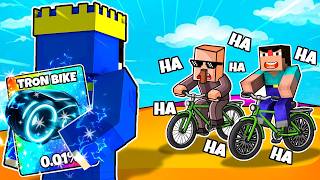 I PRETENDED TO BE A NOOB THEN USED SECRET TRON BIKE IN ROBLOX !! screenshot 5