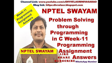 NPTEL Problem Solving Through Programming In C Week 11 Programming Assignment Answers 2022 || NPTEL