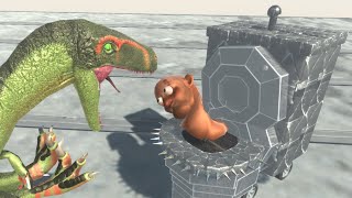 Skibidi Toilet vs ALL UNITS on Wobbly Building ARBS Animal Revolt Battle Simulator
