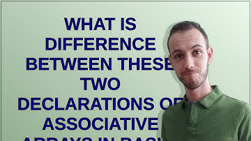 Unix: What is difference between these two declarations of associative arrays in Bash?