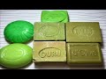 Green Soap Set Cutting | Olive Oil Soap Carving | Yeşil Renkli Sabunları Kestim